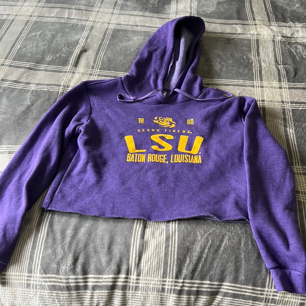 Cropped LSU sweater. Never been worn before.
